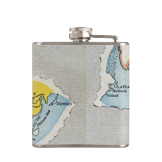 世界地図、c1300. フラスク (裏面)