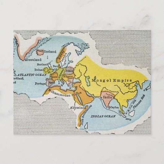 世界地図, c1300. ポストカード (正面)