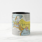 世界地図、c1300. マグカップ (中央)