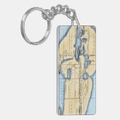 世界地図: ERATOSTHENES キーホルダー (正面左)