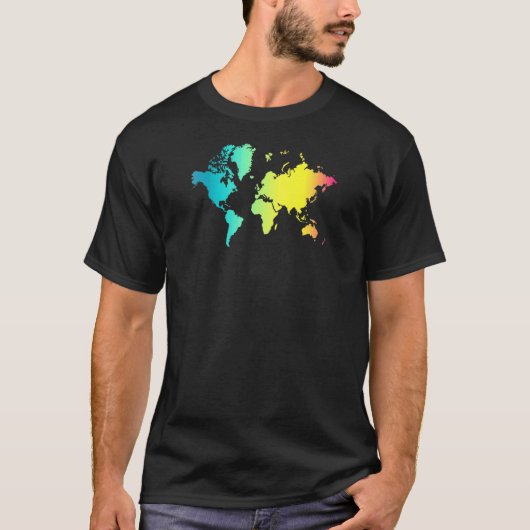 世界地図 Tシャツ (正面)