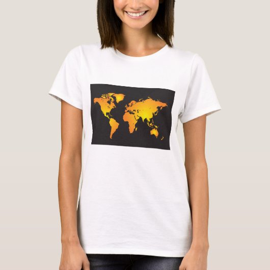 世界地図 Tシャツ (正面)