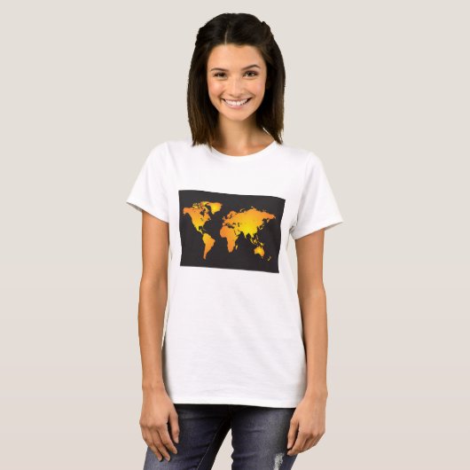 世界地図 Tシャツ (正面フル)