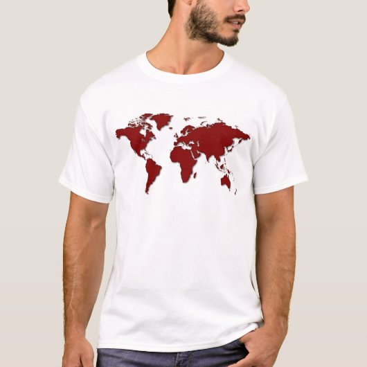 世界地図 Tシャツ (正面)