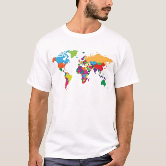 世界地図 Tシャツ (正面)