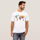 世界地図 Tシャツ (正面フル)