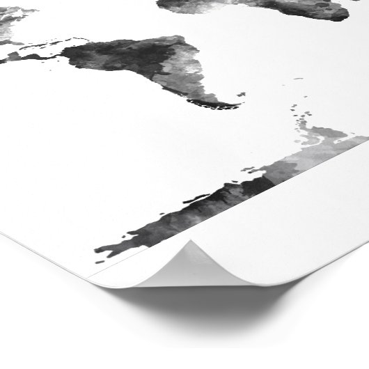 世界地図BG3 - ポスター (角)