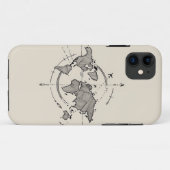 世界地図iPhone 11ケース – 旅行好き Case-Mate iPhoneケース (裏面(横))