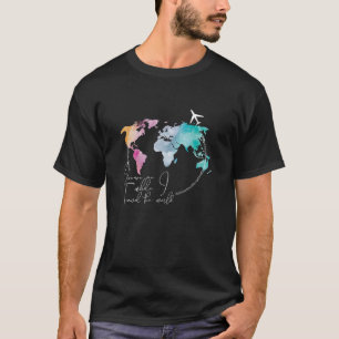 世界地図Trを旅行している間に申し訳ない Tシャツ
