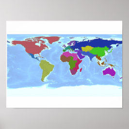 世界地域地図ポスター ポスター