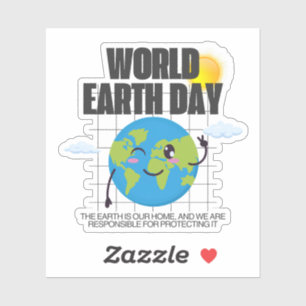 世界地球の日 – 4月22日   保護惑星 シール