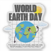 世界地球の日 – 4月22日 | 保護惑星 シール (正面)