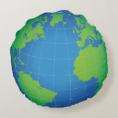 世界地球儀の地図 ラウンドクッション (裏面)