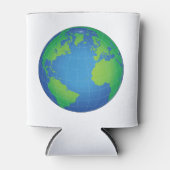 世界地球儀の地図 缶クーラー (正面)