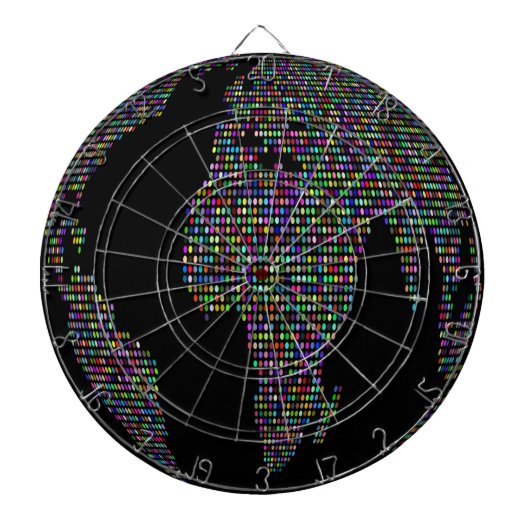 世界地球惑星地球儀 ダーツボード (正面)