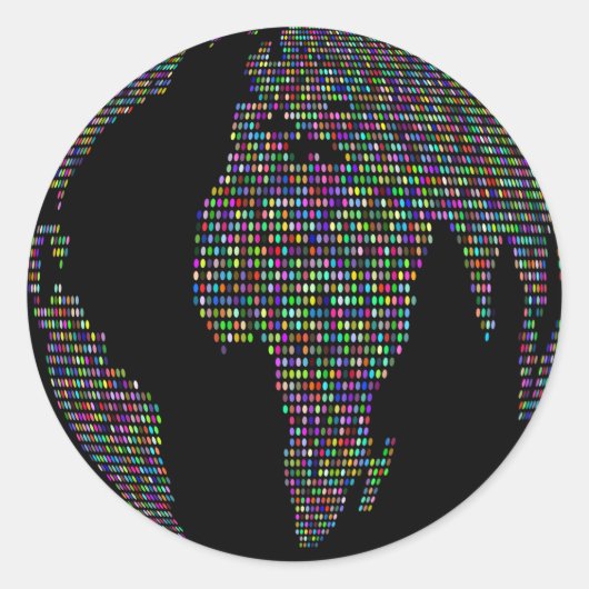 世界地球惑星地球儀 ラウンドシール (正面)