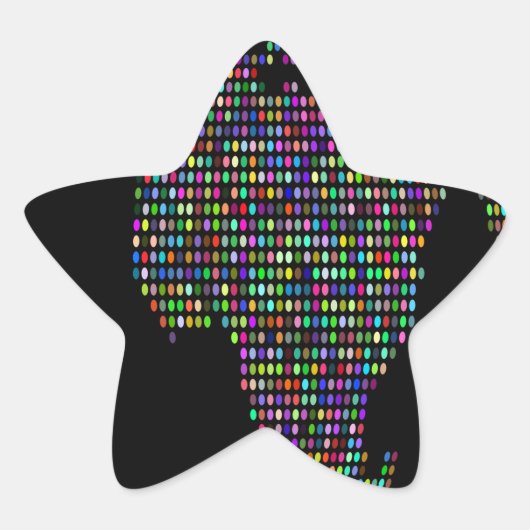 世界地球惑星地球儀 星シール (正面)