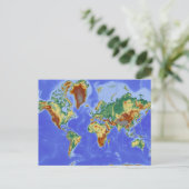 世界地理国際地図 シーズンポストカード (スタンド正面)