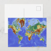 世界地理国際地図 シーズンポストカード (正面/裏面)