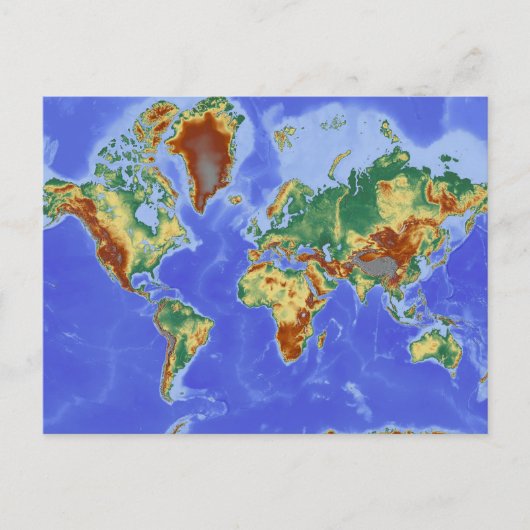 世界地理国際地図 シーズンポストカード (正面)