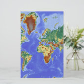 世界地理国際地図 便箋 (スタンド正面)