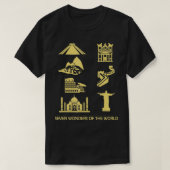 世界地理疑問に思のニュー・セブン Tシャツ (デザイン正面)