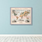 世界地質図 キャンバスプリント (インサイチュ (ウッドフロア))
