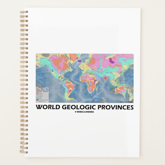 世界地質地域世界地図地質学 プランナー手帳 (正面)