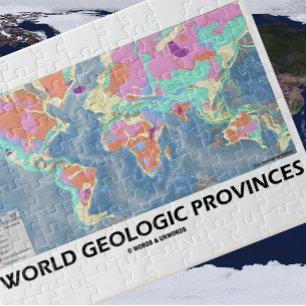 世界地質地方（世界地図と地質学） ジグソーパズル