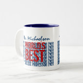 世界大学の最高の教授が贈り物に ツートーンマグカップ (正面左)