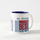 世界大学の最高の教授が贈り物に ツートーンマグカップ (正面右)