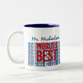 世界大学の最高の教授が贈り物に ツートーンマグカップ (左)