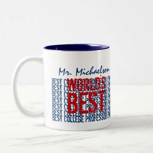 世界大学の最高の教授が贈り物に ツートーンマグカップ (左)