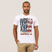 世界大戦のチャンピオン-米国の旗 Tシャツ (正面フル)