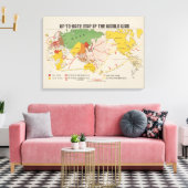 世界大戦の最新地図（1942年） キャンバスプリント (インサイチュ (リビング))