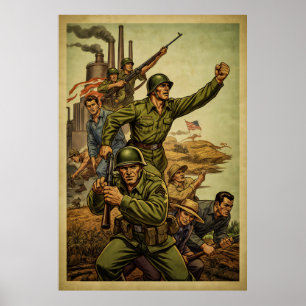 世界大戦インスパイア期軍行進ポスター ポスター