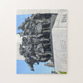 世界大戦1と2つのモニュメントOttawa Canada。 ジグソーパズル (縦)