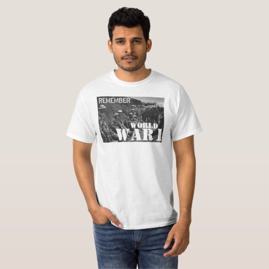 世界大戦1を覚えて下さい Tシャツ (正面フル)