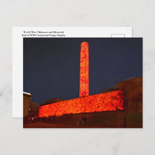 世界大戦1博物館および記念ポピー展示会場 ポストカード (正面/裏面)