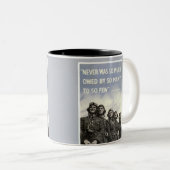 世界大戦2のChurchillのイギリスの引用文 ツートーンマグカップ (正面右)