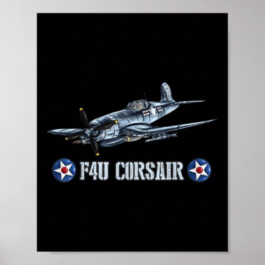 世界大戦2軍隊戦闘機Wwii F4u Cor ポスター (正面)
