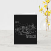 世界大戦2 F6fヘルキャット戦闘機の設計図 カード (黄色い花)