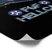 世界大戦2 F6fヘルキャット戦闘機 ポスター (角)