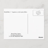 世界大戦ITorpedos on theビーチ、Anzio ポストカード (裏面)