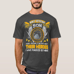 世界大誇りを持った戦2退役軍人ソン軍隊WW 2ベテラ Tシャツ