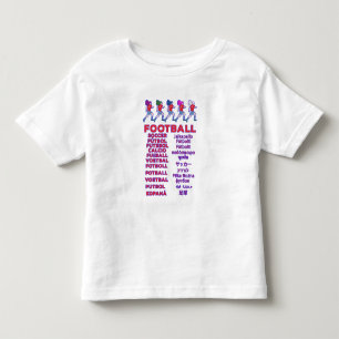 世界女子サッカー 多言語の名前 スポーツファン トドラーTシャツ
