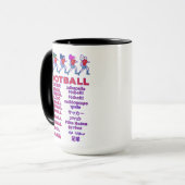 世界女子サッカー 多言語 名前 スポーツファン マグカップ (正面左)