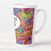 世界妻最高の名おもしろいレトロ漫画本 カフェラテマグ (右)