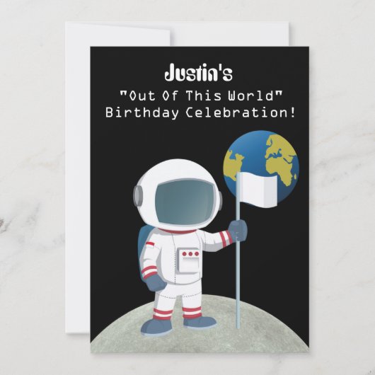 世界宇宙飛行士の誕生日パーティーから 招待状 (正面)
