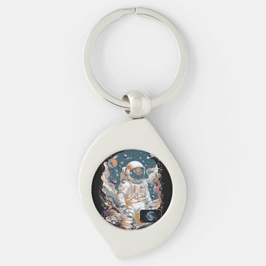 世界宇宙飛行士デザイン キーホルダー (正面)
